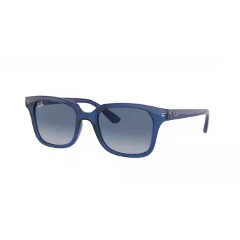 Ray-Ban Junior RJ9071S70624L lasten aurinkolasit läpinäkyvä sininen kehys sininen liukuväri tummansiniset linssit 48 mm