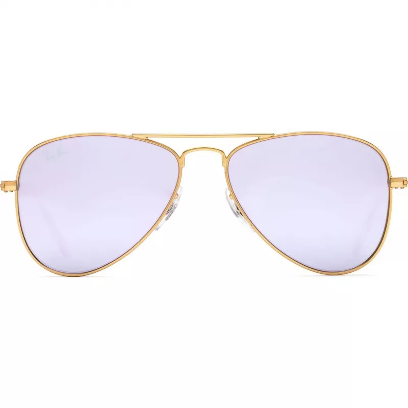 Ray-Ban Junior RJ95062494V5 lasten aurinkolasit - läpinäkyvä sininen kehys, siniset peililinssit, 50 mm