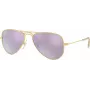 Ray-Ban Junior RJ95062494V5 lasten aurinkolasit - läpinäkyvä sininen kehys, siniset peililinssit, 50 mm