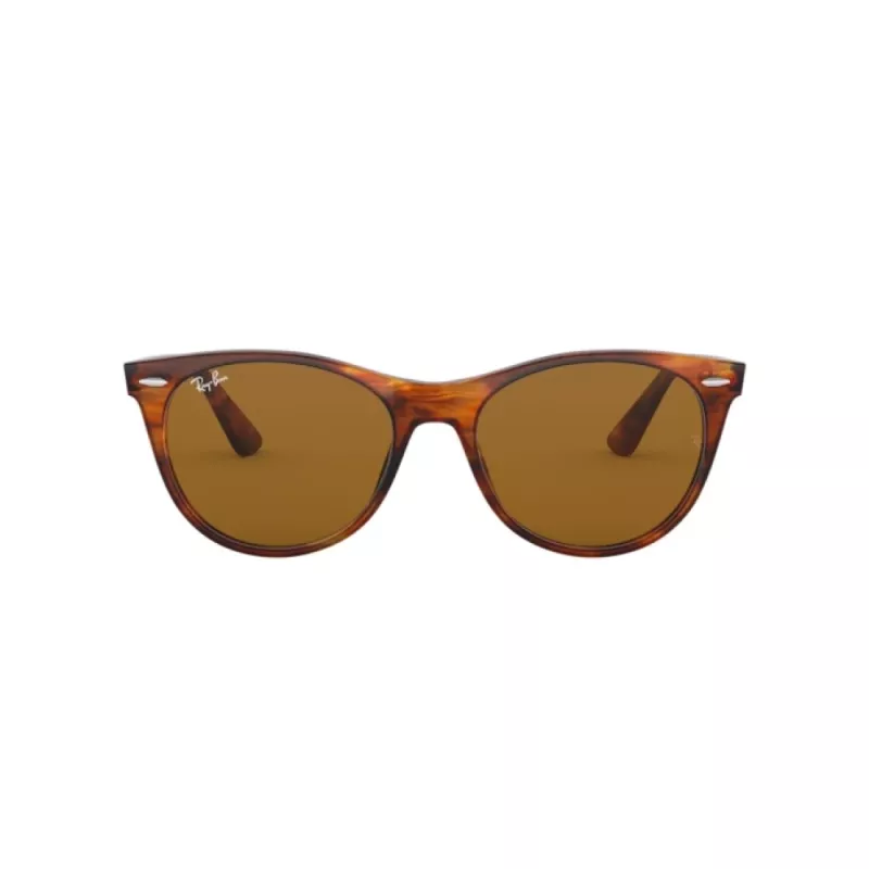 Ray-Ban RB2185 Wayfarer II aurinkolasit raidallinen Havana ruskea liukuväri 52mm