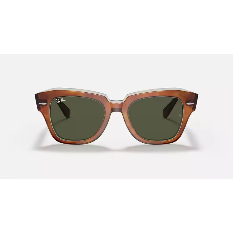 Ray-Ban RB2186 State Street -aurinkolasit Havana Brown Gradient 49 mm