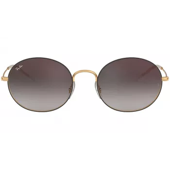 Ray-Ban RB3594-9114U0 kuusikulmaiset aurinkolasit unisex 53/20/145 mm kultainen kehys vaaleanruskea liukuvärilinssi