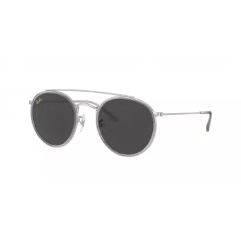 Ray-Ban RB3647N 9211B1 unisex pyöreät aurinkolasit kulta kehys sininen liukuväri linssi 51 mm