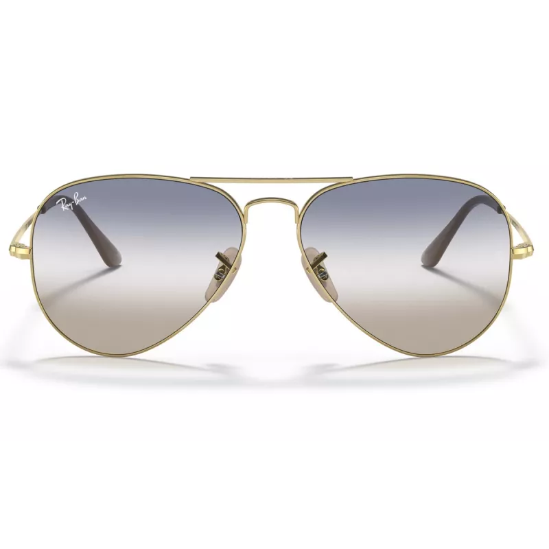 Ray-Ban RB3689 Aviator aurinkolasit kulta vihreä liukuväri 58 mm unisex