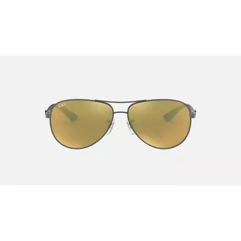 Ray-Ban RB8313 Chromance Aviator aurinkolasit Gunmetal vihreä peili polarisoitu 61 mm