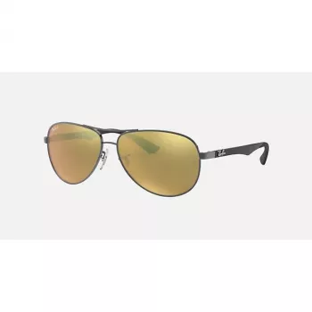 Ray-Ban RB8313 Chromance Aviator aurinkolasit Gunmetal vihreä peili polarisoitu 61 mm
