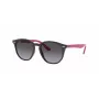 Ray-Ban RJ9070S70218G lasten aurinkolasit, läpinäkyvä harmaa, neliömäinen, 46 mm