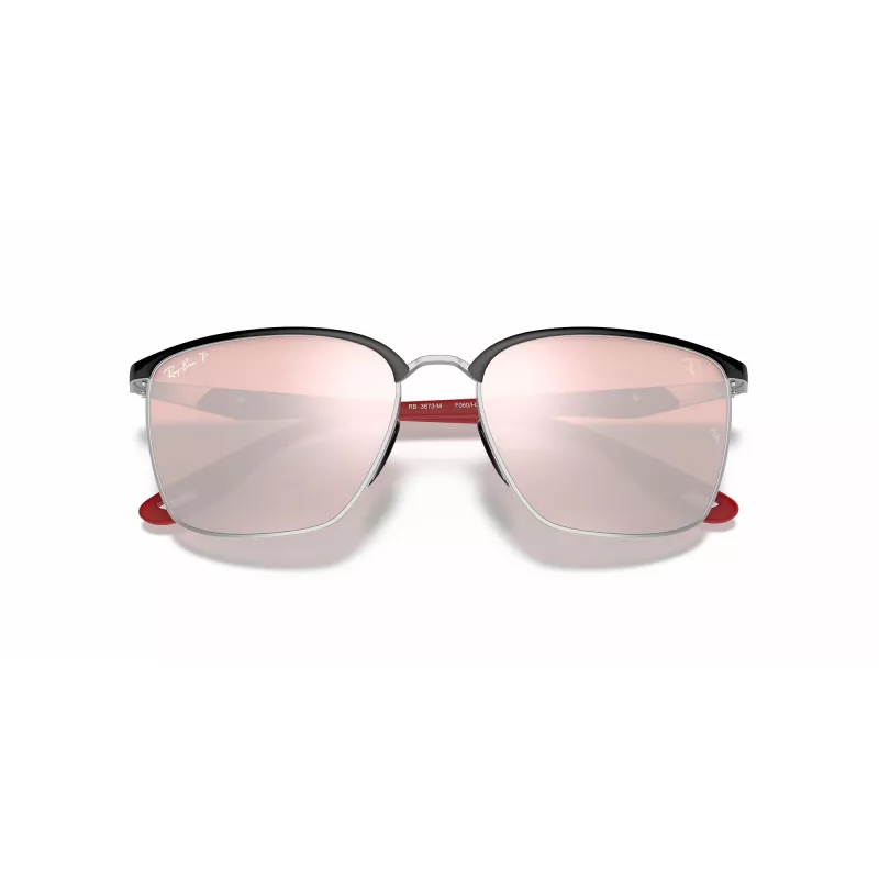 Ray-Ban Unisex RB3673MF060H2 geometriset kultaiset aurinkolasit tummansinisillä linsseillä, 56 mm