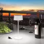 RealPower LED-aurinkopöytävalaisin himmennettävä akulla, valkoinen