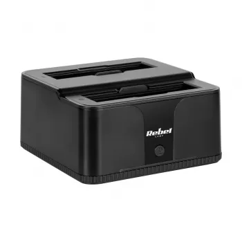 REBEL KOM1041 USB 3.0 HDD/SSD-telakka 2,5 tuuman & 3,5 tuuman SATA-asemille, musta