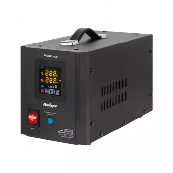 Rebel POWER-1000 UPS - puhdas siniaalto invertteri lataustoiminnolla 12V 230V 1000VA/700W