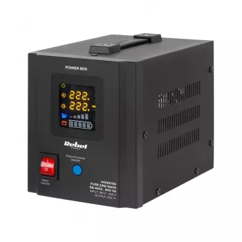 Rebel POWER-800 UPS - puhdas siniaalto 800VA/500W 12V 230V