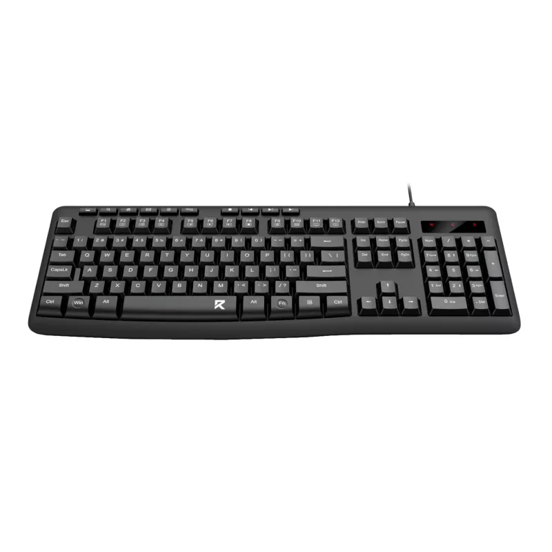 Redragon BK-7366 täysikokoinen ergonominen langallinen kalvonäppäimistö toimistoon - musta