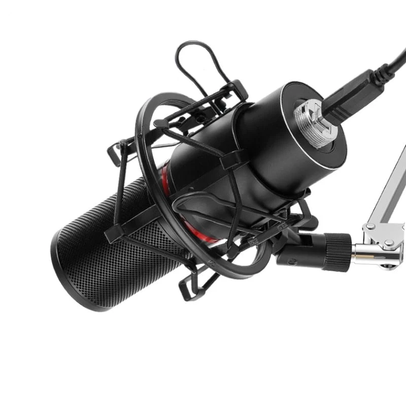 REDRAGON BLAZAR kardioidi USB-pelimikrofoni ja jalusta, musta
