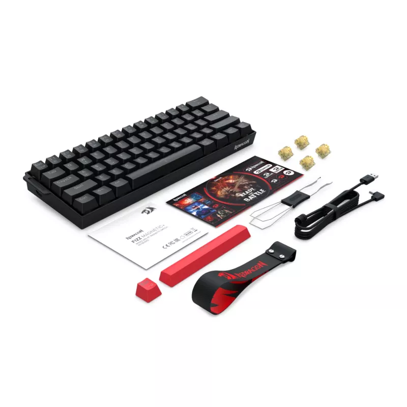 Redragon FIZZ Magnetic Plus 60% RGB pelinäppäimistö - musta
