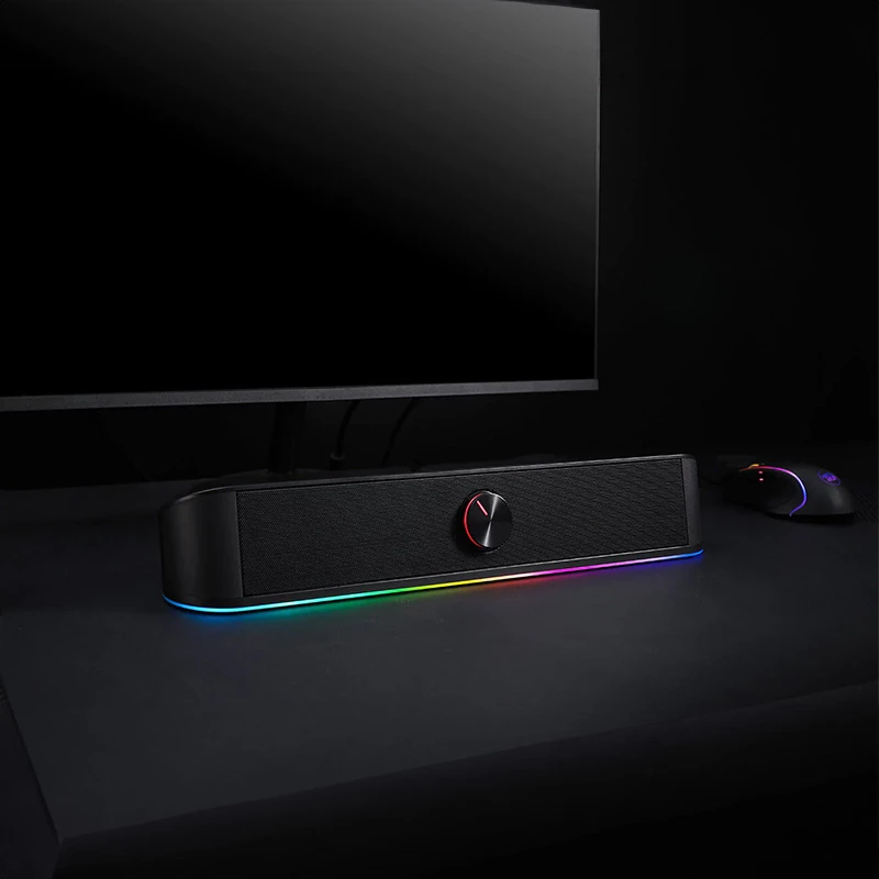 Redragon GS560 Adiemus 2.0 RGB USB/Aux -pelikaiutinpalkki - musta