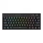 REDRAGON Horus Mini Pro 61-näppäiminen tri-mode langaton RGB low profile mekaaninen pelinäppäimistö - musta (Red Switch)