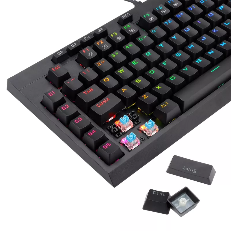 Redragon K588 RGB Pro BROADSWORD TKL mekaaninen langallinen pelinäppäimistö - musta