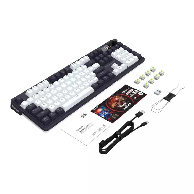 Redragon K762WB-RGB-PRO LCD Full-size Gasket mekaaninen näppäimistö - musta