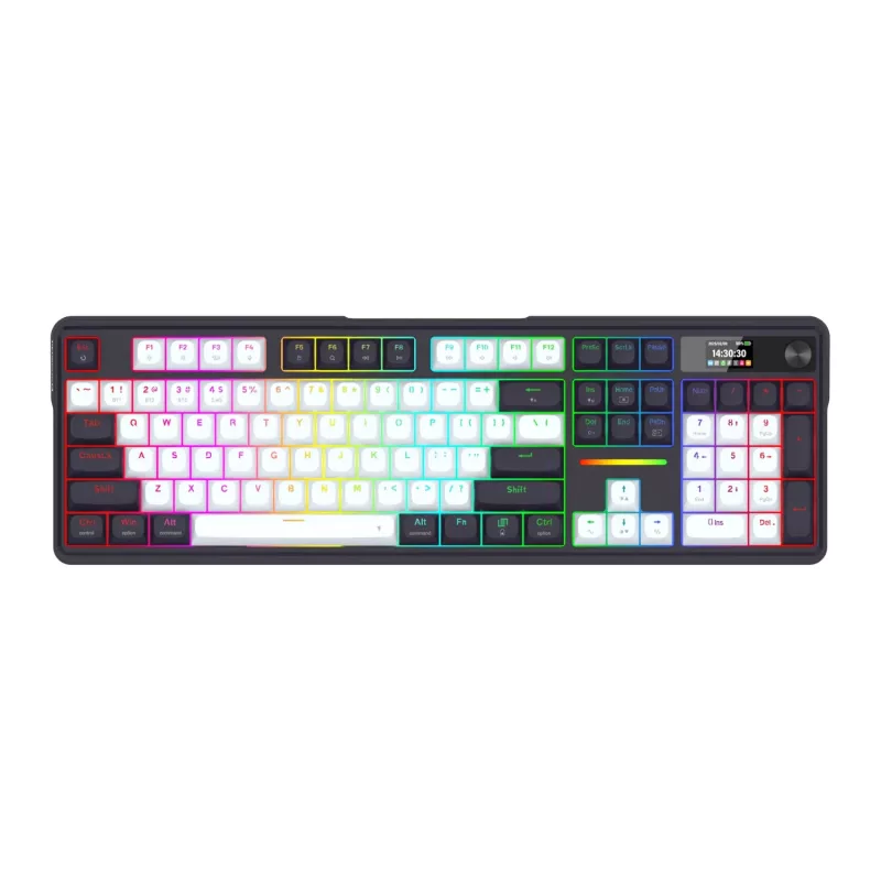 Redragon K762WB-RGB-PRO LCD Full-size Gasket mekaaninen näppäimistö - musta