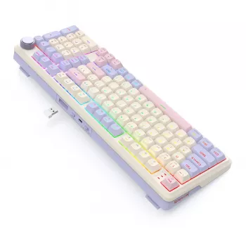 Redragon K768VI-WL Eisa 100 langaton pelinäppäimistö, Lilac