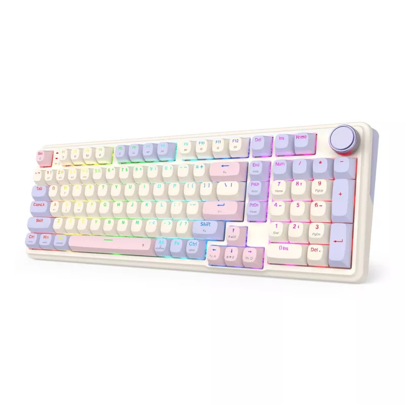 Redragon K768VI-WL Eisa 100 langaton pelinäppäimistö, Lilac
