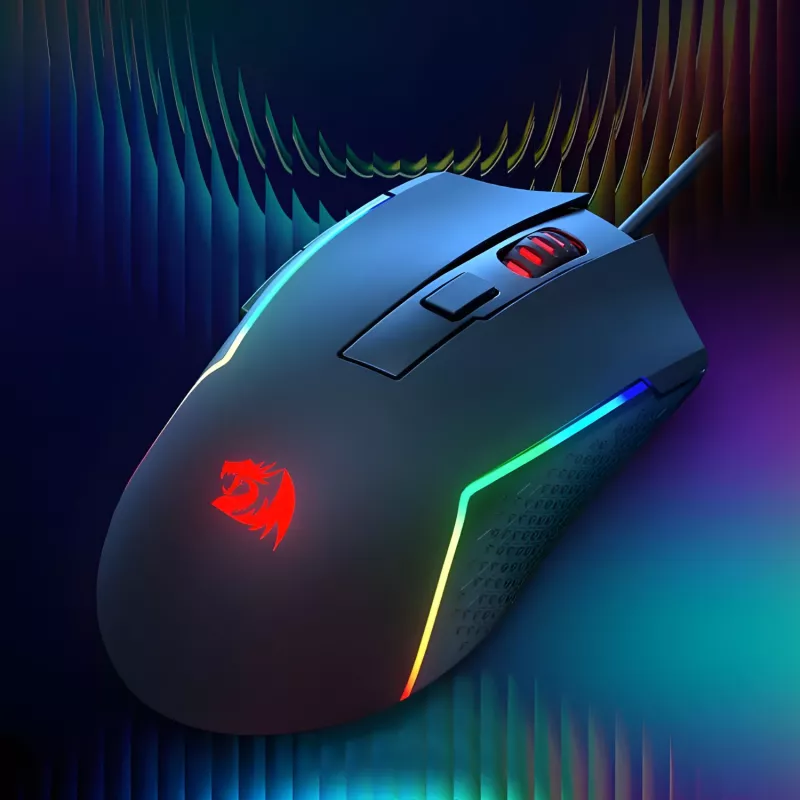 Redragon M616 TRIDENT 10000DPI RGB pelihiiri - musta