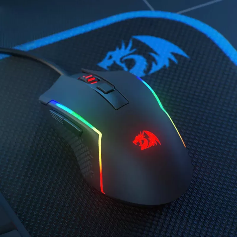 Redragon M616 TRIDENT 10000DPI RGB pelihiiri - musta