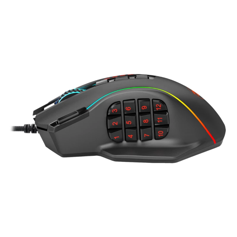 REDRAGON PERDICTION 4 12400DPI RGB MMO ergonominen pelihiiri - musta