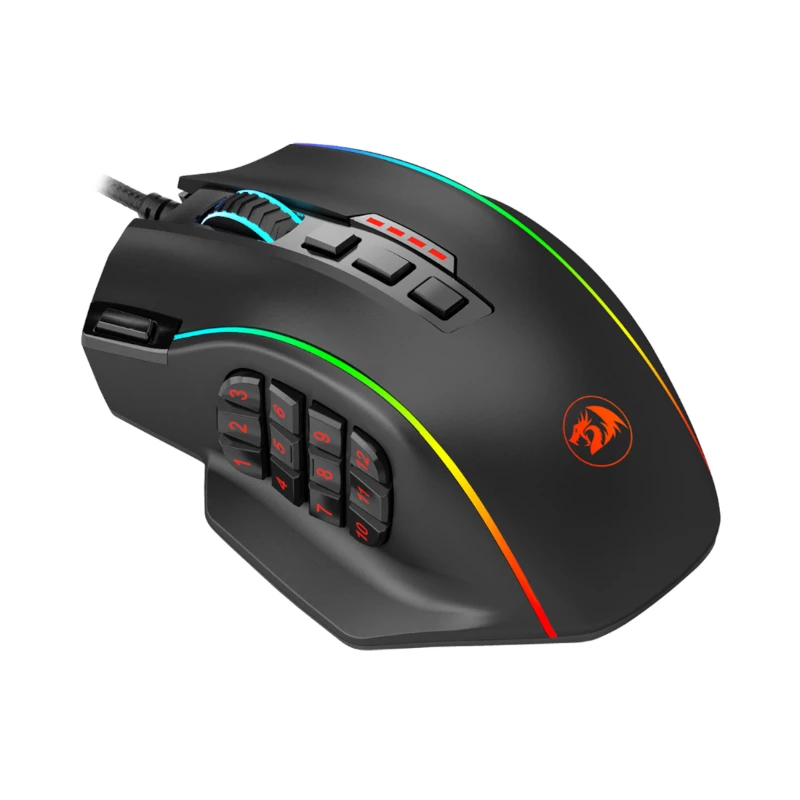 REDRAGON PERDICTION 4 12400DPI RGB MMO ergonominen pelihiiri - musta