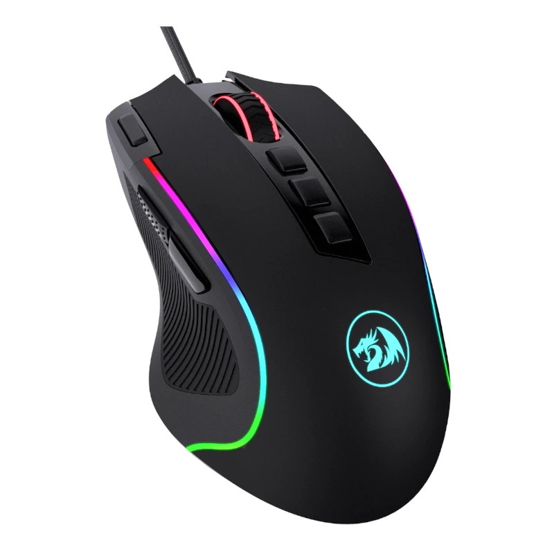 REDRAGON PREDATOR 4000DPI RGB ergonominen pelihiiri - musta