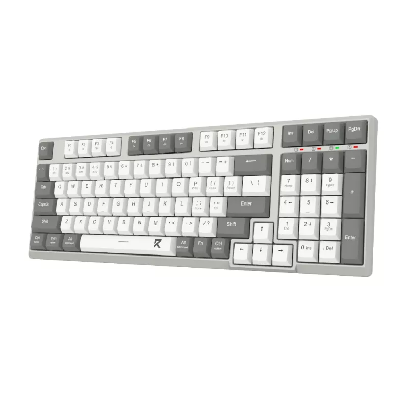 Redragon BK-7111 langaton sakset-kytkinnäppäimistö numeronäppäimistöllä, 2,4 GHz/Bluetooth, harmaa