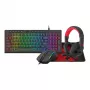 Redragon RD-S149 4-in-1 peliyhdistelmä: RGB-näppäimistö, optinen hiiri, kuulokemikrofoni ja hiirimatot