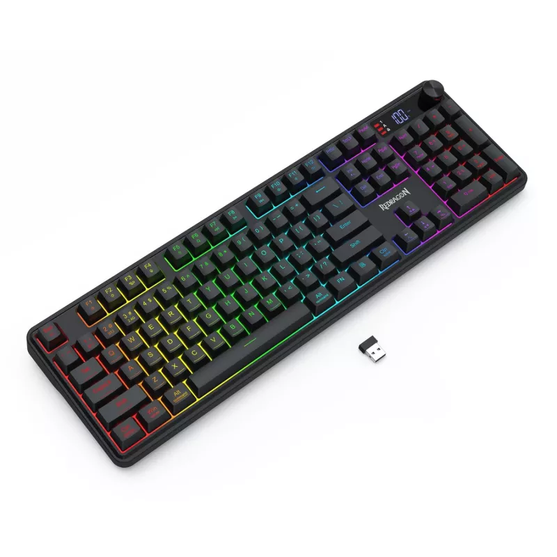 Redragon RM104 PRO VOLCANO RGB langaton mekaaninen pelinäppäimistö - musta