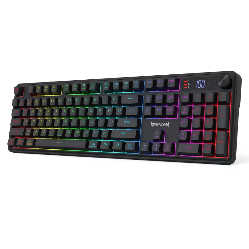 Redragon RM104 PRO VOLCANO RGB langaton mekaaninen pelinäppäimistö - musta