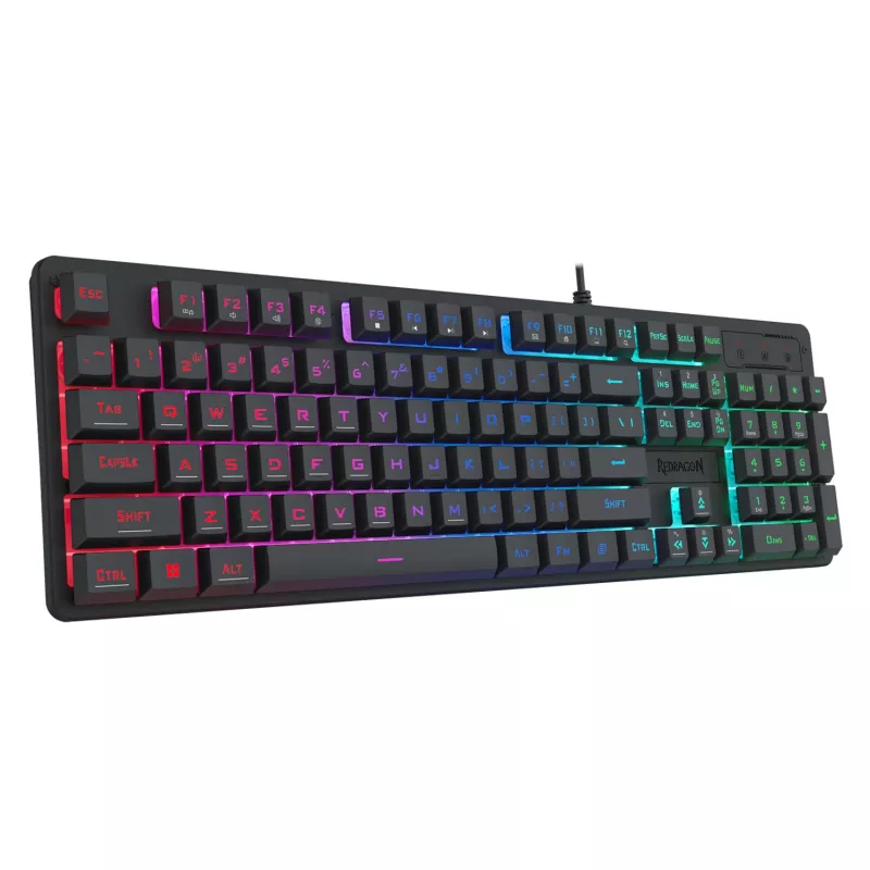 Redragon S107 RGB Gaming Essentials langallinen pelinäppäimistö- ja hiirisarja
