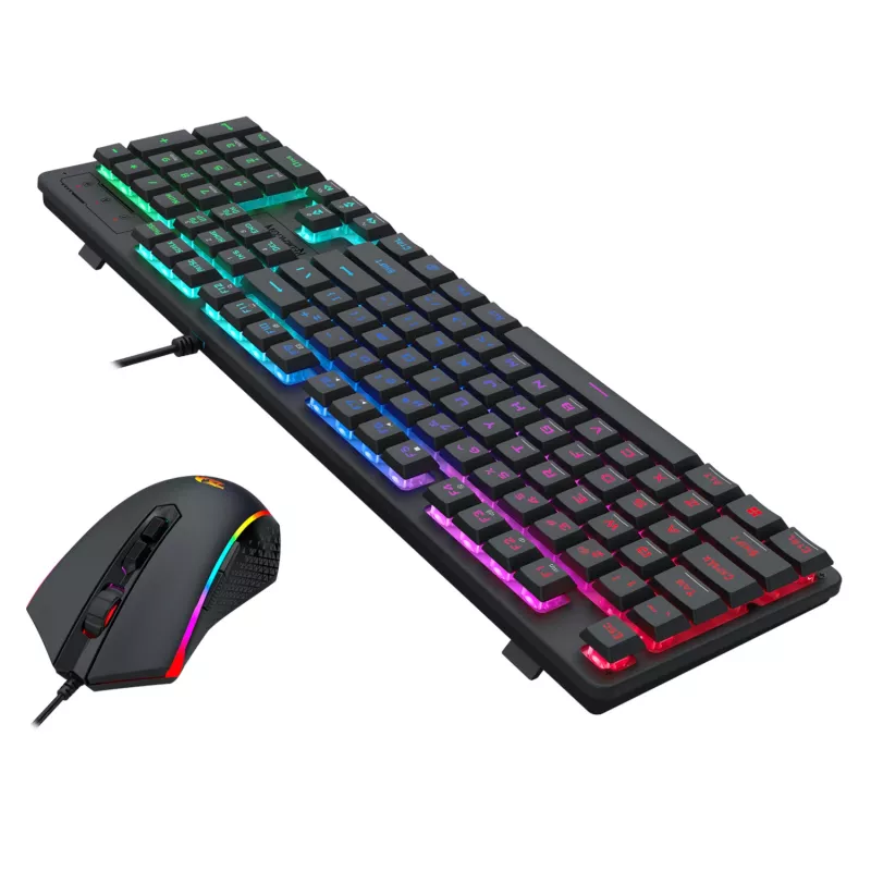 Redragon S107 RGB Gaming Essentials langallinen pelinäppäimistö- ja hiirisarja
