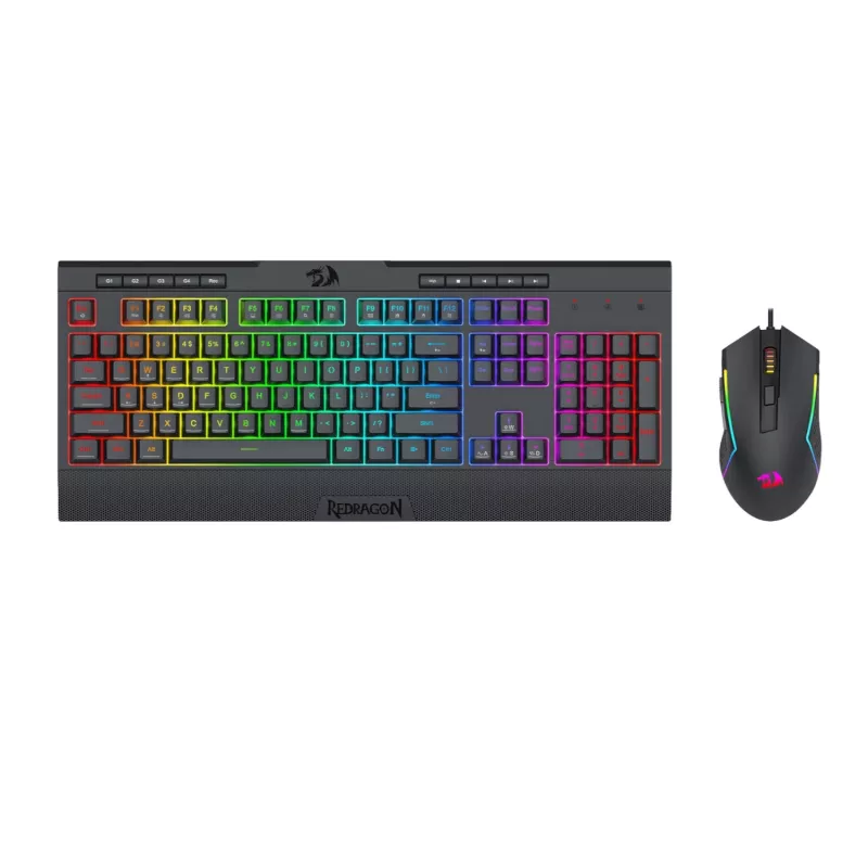 Redragon S151 RGB -pelinäppäimistö- ja hiiriyhdistelmä - musta