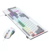 Redragon S151 johdollinen RGB-pelitietokoneen näppäimistö- ja hiirisarja - valkoinen ja harmaa