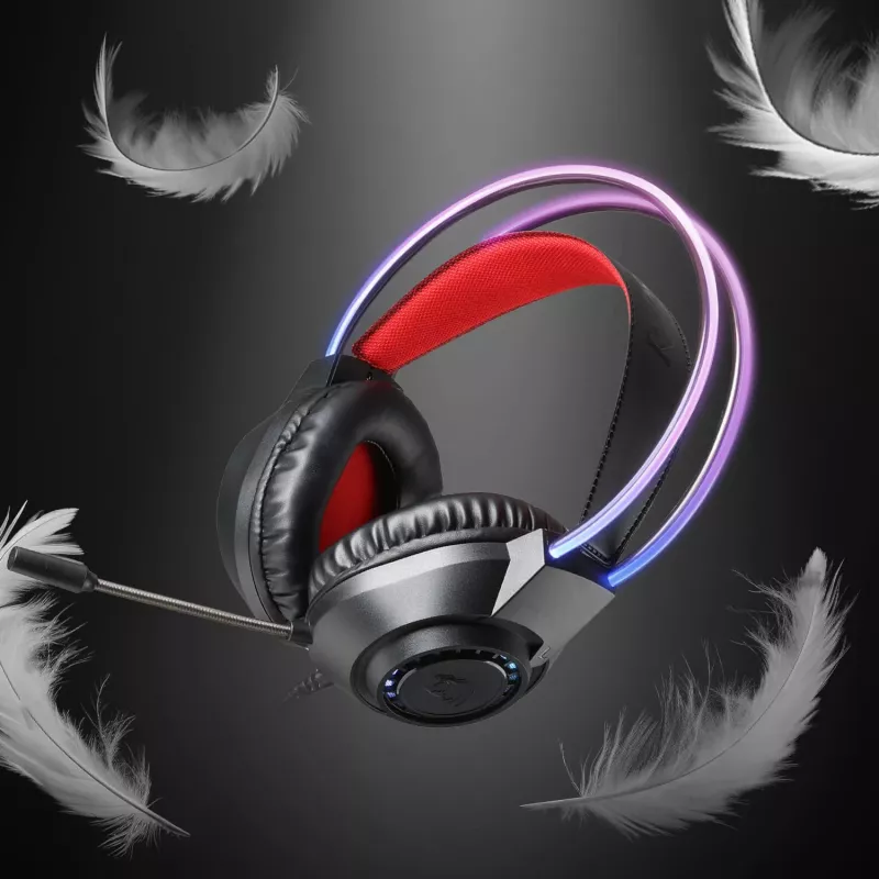 Redragon SCREAM Over-Ear RGB -peliheadset - musta