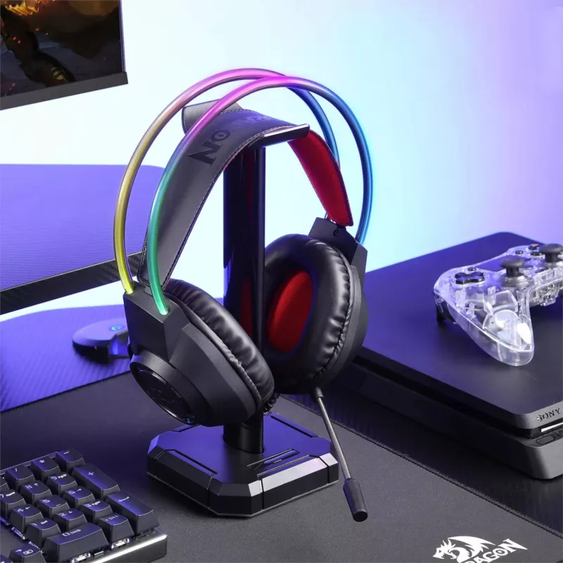 Redragon SCREAM Over-Ear RGB -peliheadset - musta