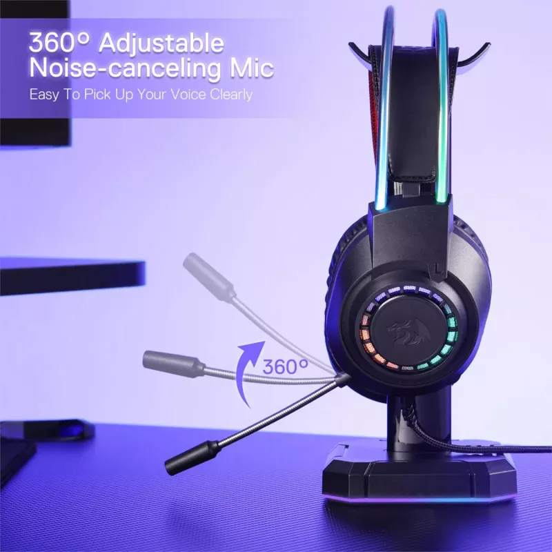 Redragon SCREAM Over-Ear RGB -peliheadset - musta