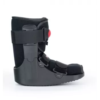 REH O-1183/XL Short Air Walker -saapas – pneumaattinen nilkka- ja jalkaimmobilisaattori, keinupohja, musta/harmaa, koko XL