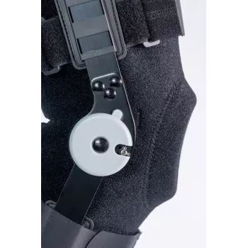 REH Stabilmax O-1243/4XL avoin pitkä polvituki säädettävillä hihnoilla, musta, 4XL
