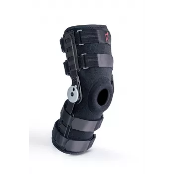 REH Stabilmax O-1243/4XL avoin pitkä polvituki säädettävillä hihnoilla, musta, 4XL