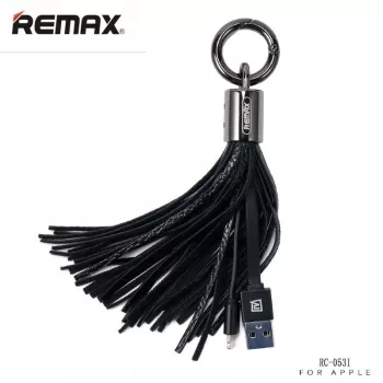 REMAX Apple Tassels Ring -datakaapeli Lightning musta