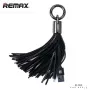REMAX Apple Tassels Ring -datakaapeli Lightning musta