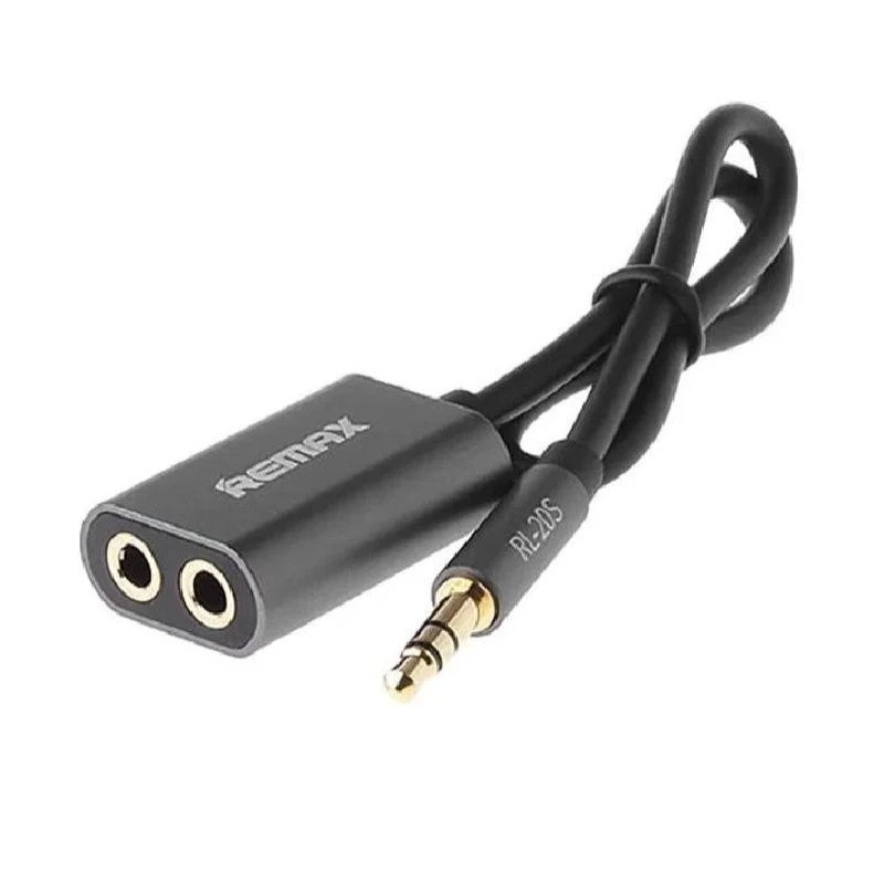 REMAX Qulmax 3,5mm Share Jack -kaapeli RL-20S harmaa