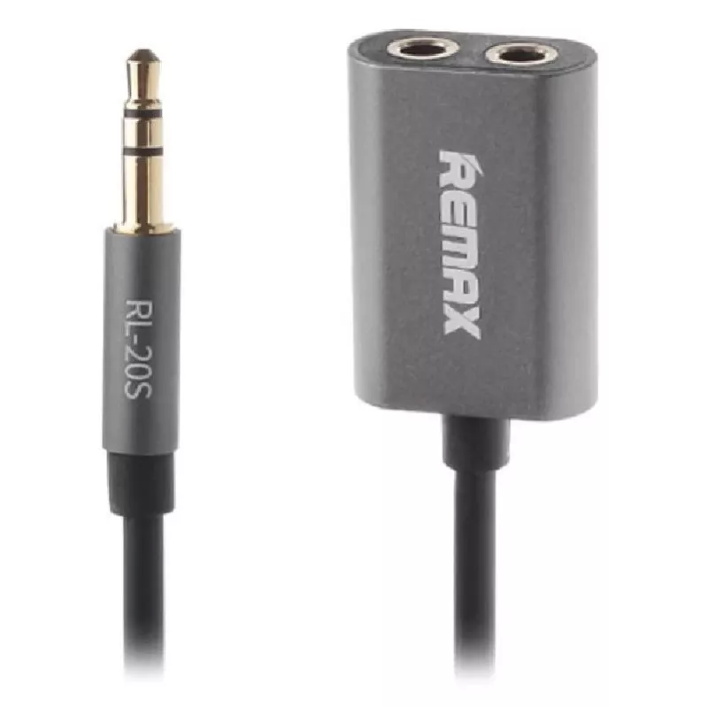 REMAX Qulmax 3,5mm Share Jack -kaapeli RL-20S harmaa
