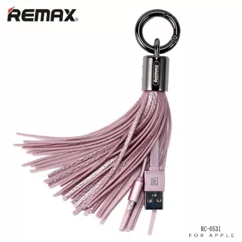 REMAX Tassels Ring -datakaapeli Lightning pinkki 1 m